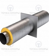 Неподвижная опора в ППУ с оцинкованной (ОЦ) оболочкой укороченные